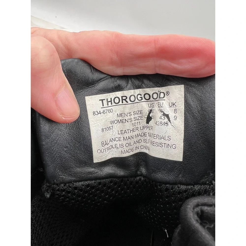 Thorogood Boots Mens Sz 9W Combat Leather Work Sniper Tactical Side Zip 834-6760